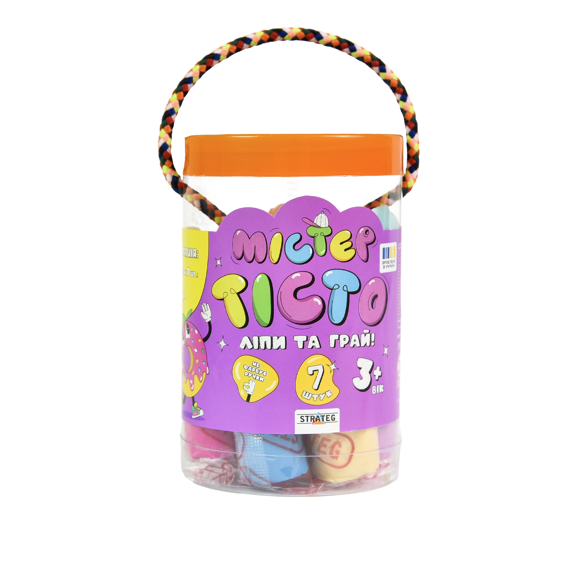 Набір маси для ліплення Містер тісто 7 кольорів у блістері (71806)