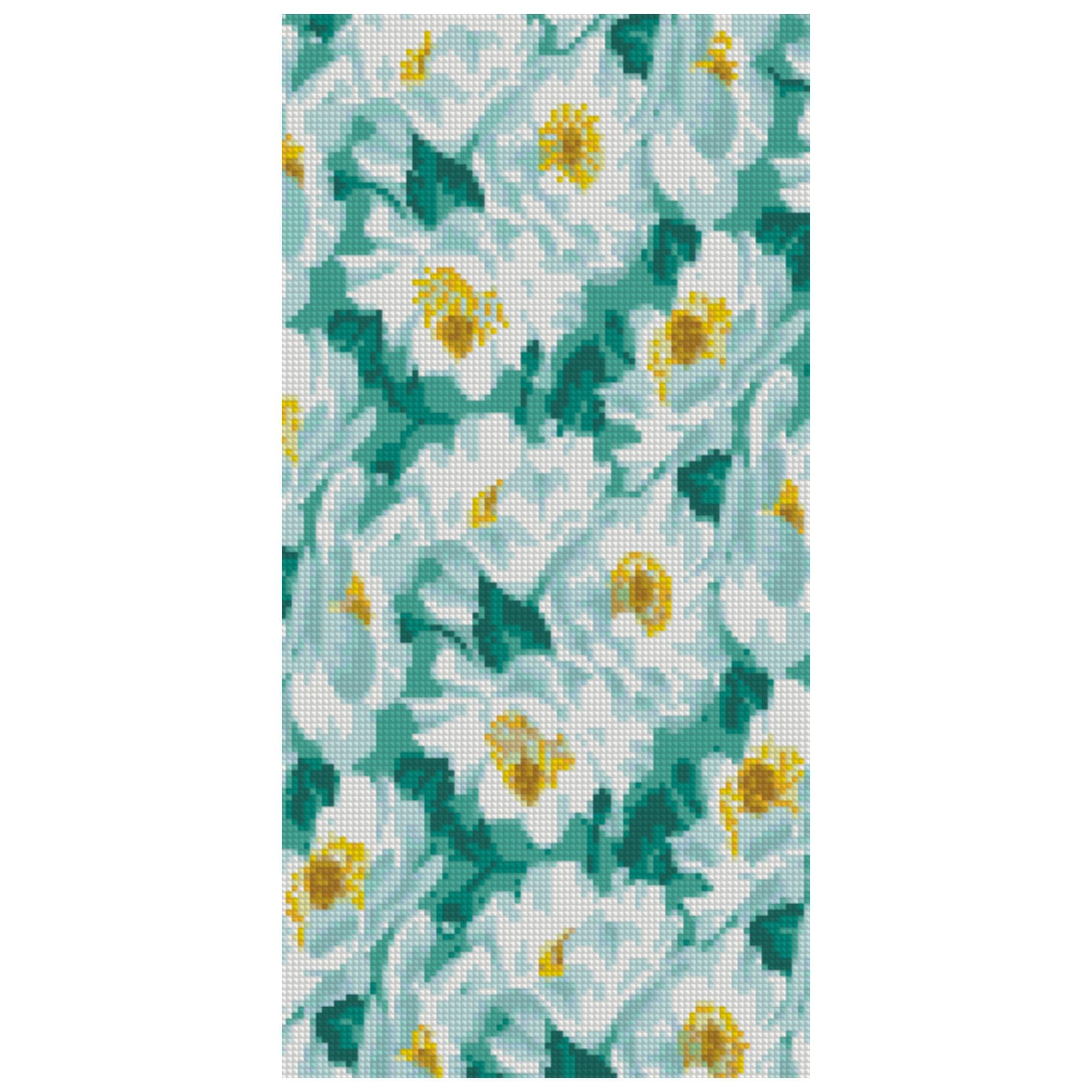 Алмазна мозаїка ПРЕМІУМ Білі квіти