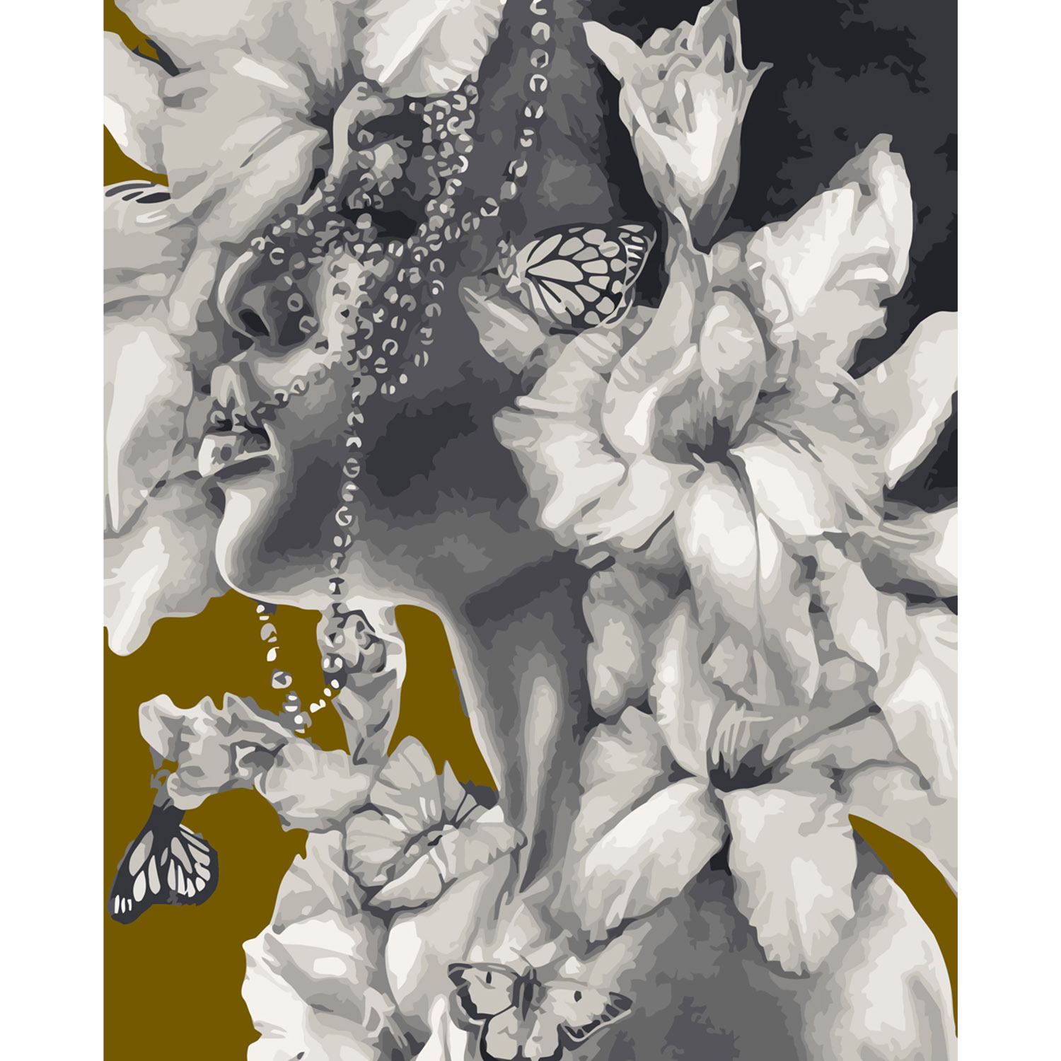 Картина за номерами ПРЕМІУМ Мрії у квітах з лаком