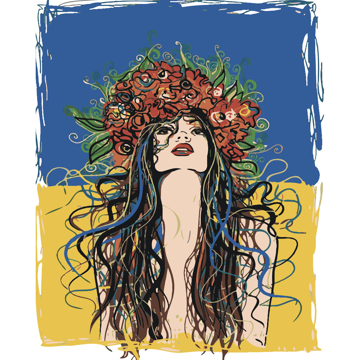 Картина за номерами ПРЕМІУМ Вільна та незалежна з лаком