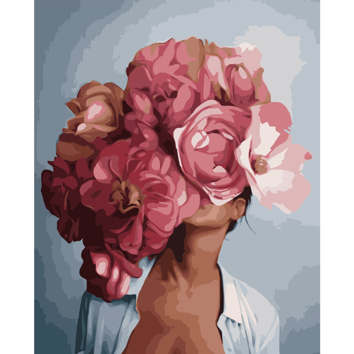 Картина по номерам ПРЕМИУМ Цветочный соблазн с лаком