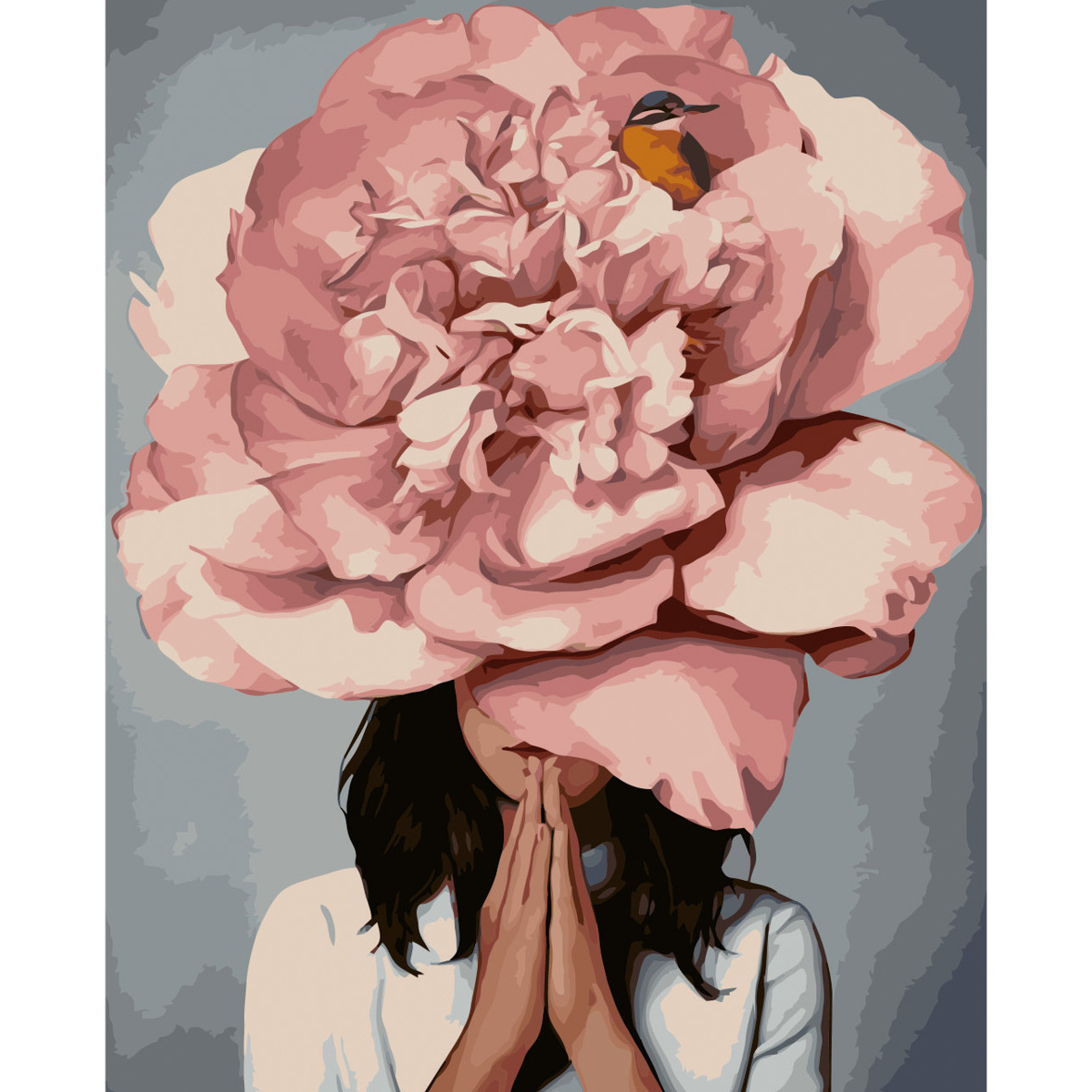 Картина за номерами Квіткова медитація з лаком