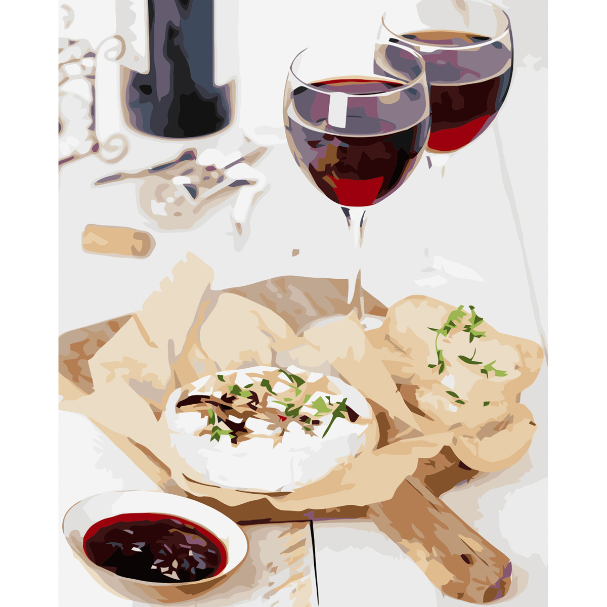 Картина за номерами ПРЕМІУМ Вечеря п'ятниці 2 з лаком