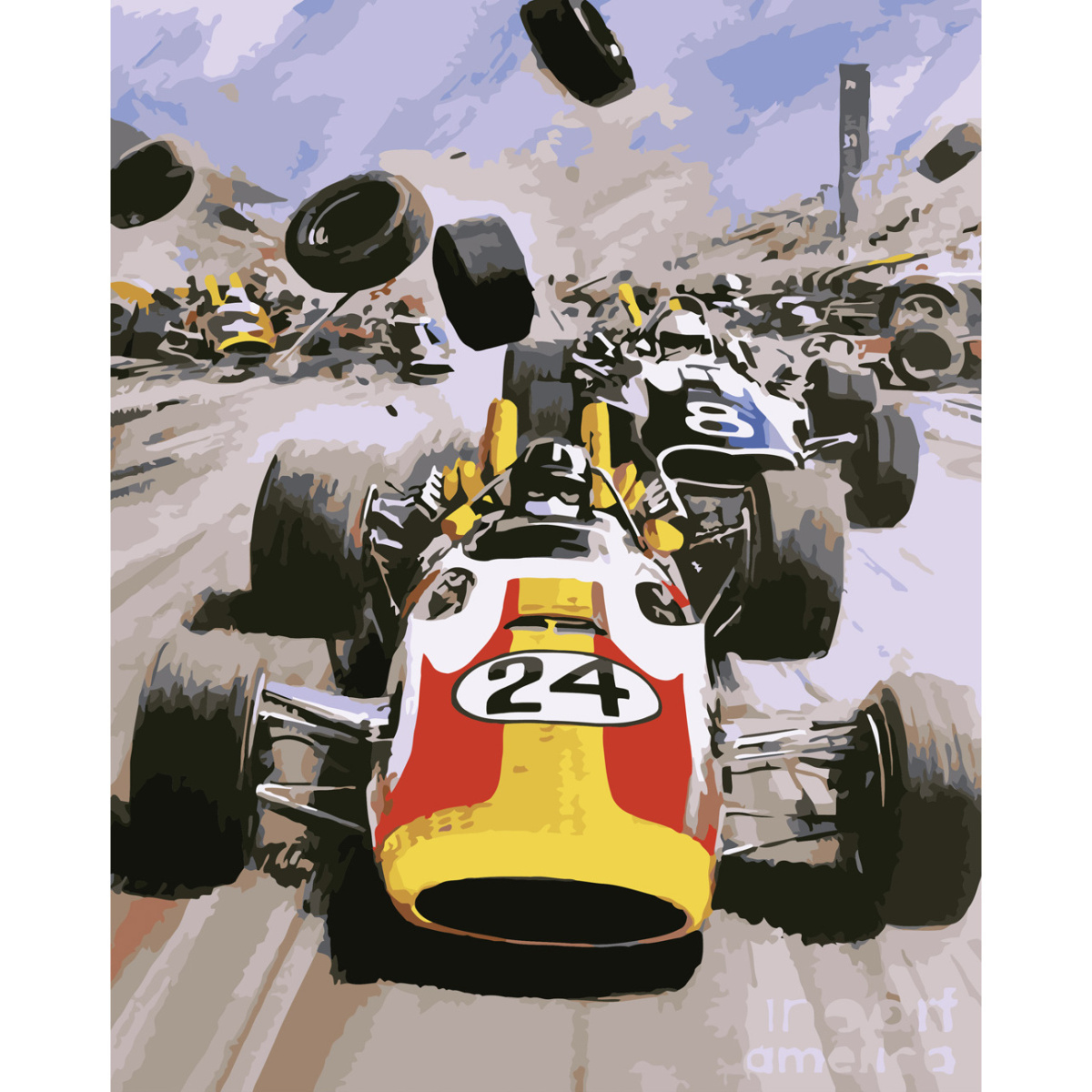 Картина за номерами ПРЕМІУМ Гонки з лаком