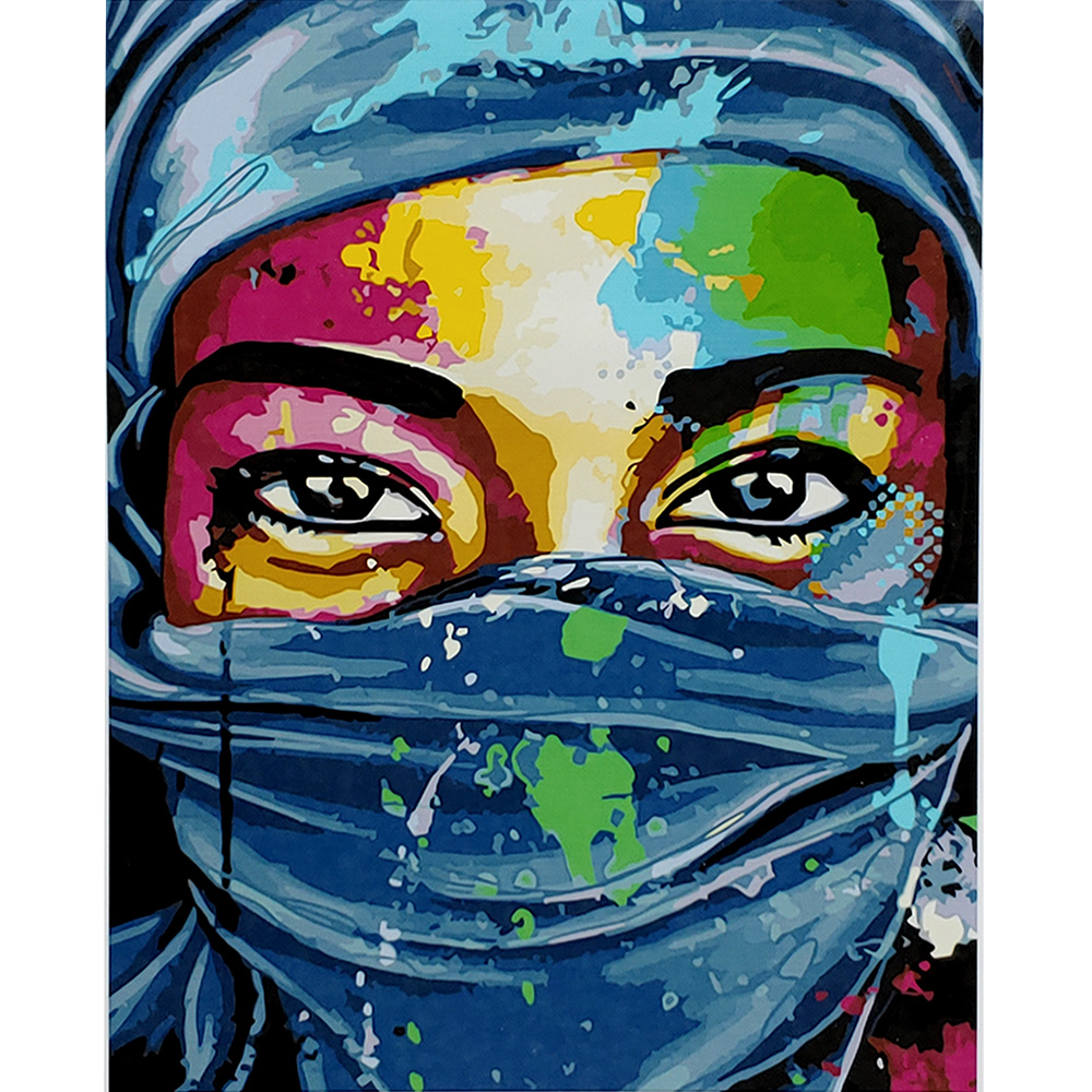 Картина по номерам ПРЕМИУМ Поп-арт глаза с лаком