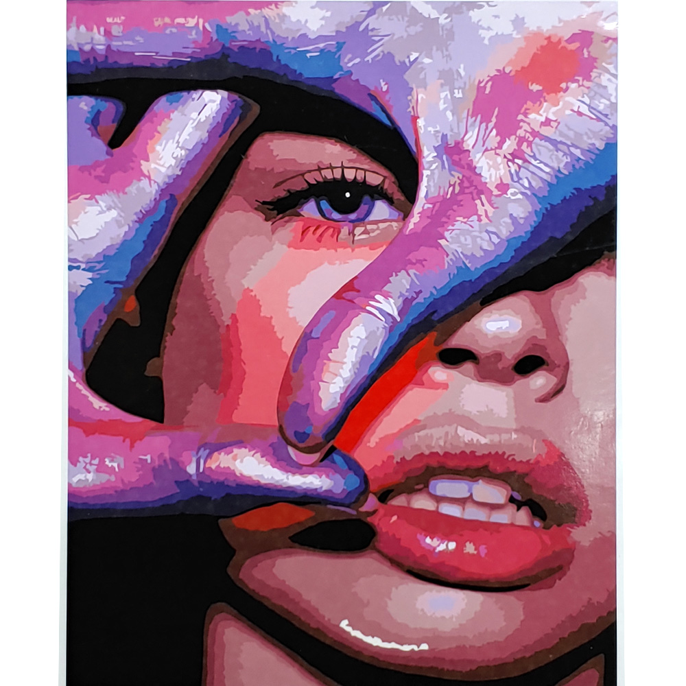 Картина по номерам ПРЕМИУМ Сфокусированный взгляд с лаком