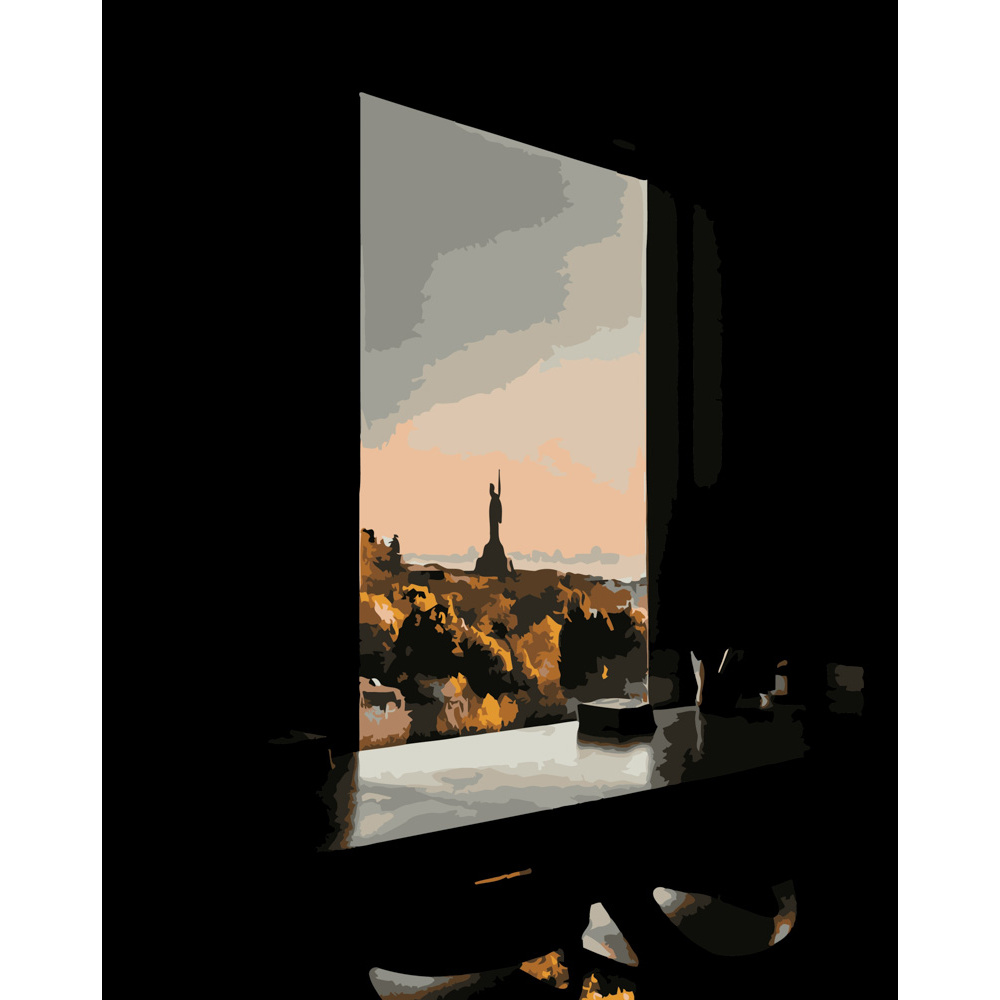 Картина за номерами ПРЕМІУМ Вид на Київ