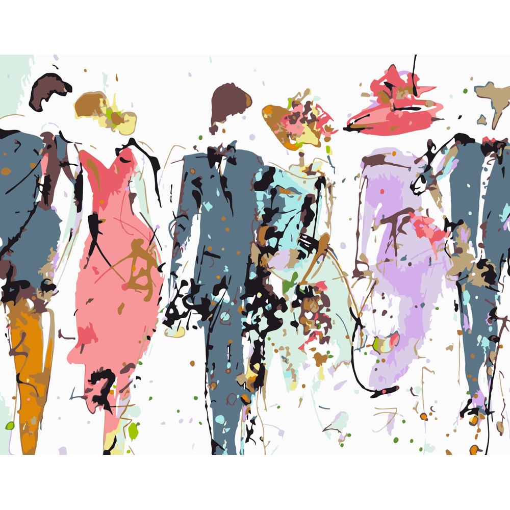 Картина за номерами ПРЕМІУМ Акварельні постаті