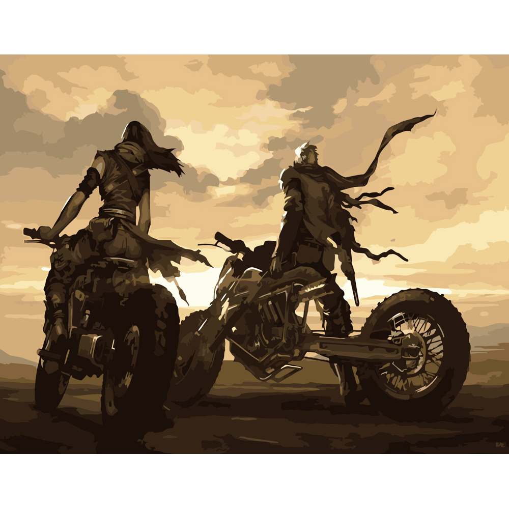 Couple of bikers size