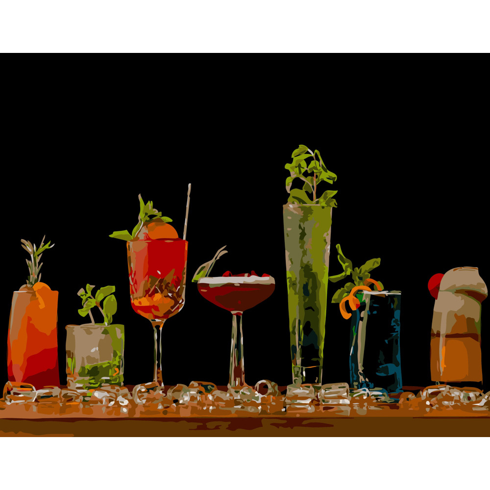 Картина за номерами ПРЕМІУМ Різновид коктейлів
