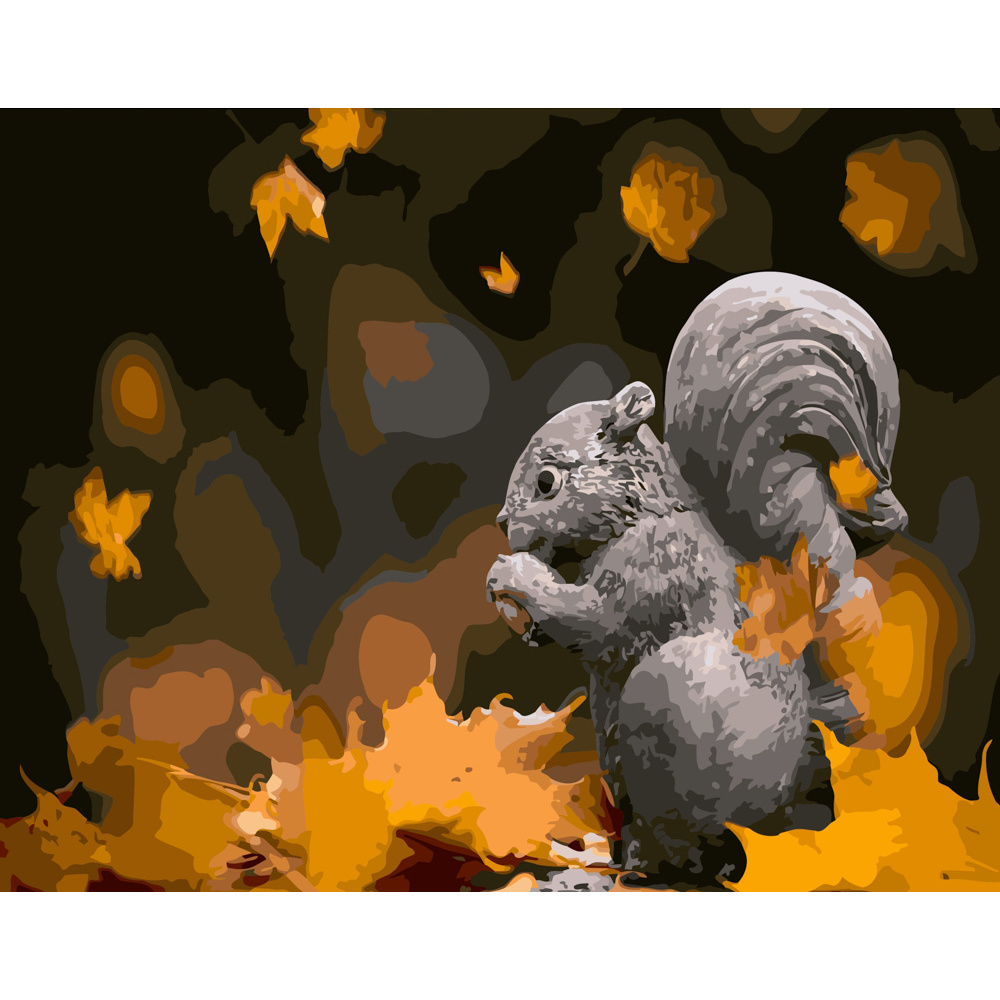 Картина за номерами ПРЕМІУМ Кам'яне білченя