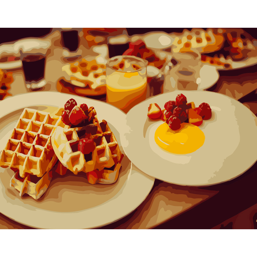 Картина за номерами ПРЕМІУМ Солодкий сніданок