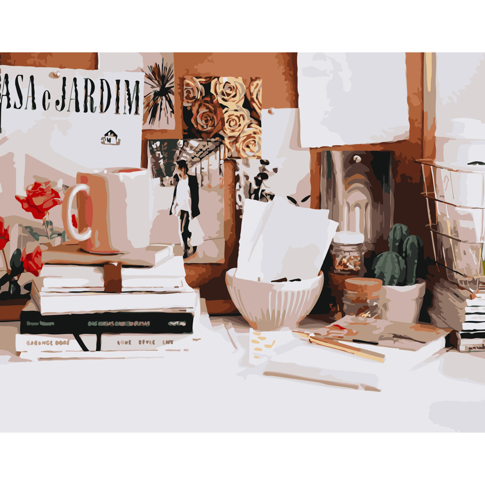 Картина по номерам ПРЕМИУМ Рабочая атмосфера