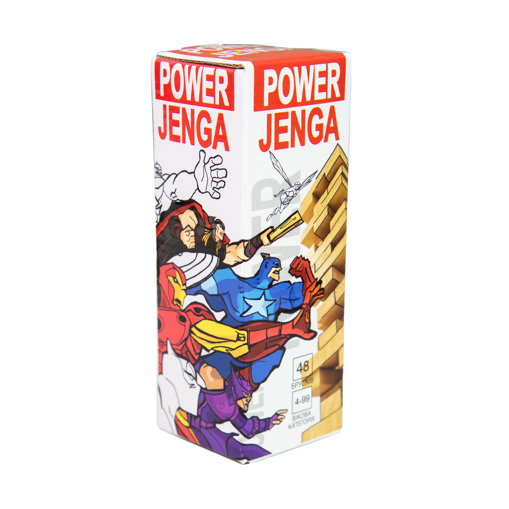 Power Jenga Brettspiel 48 Balken (30275)