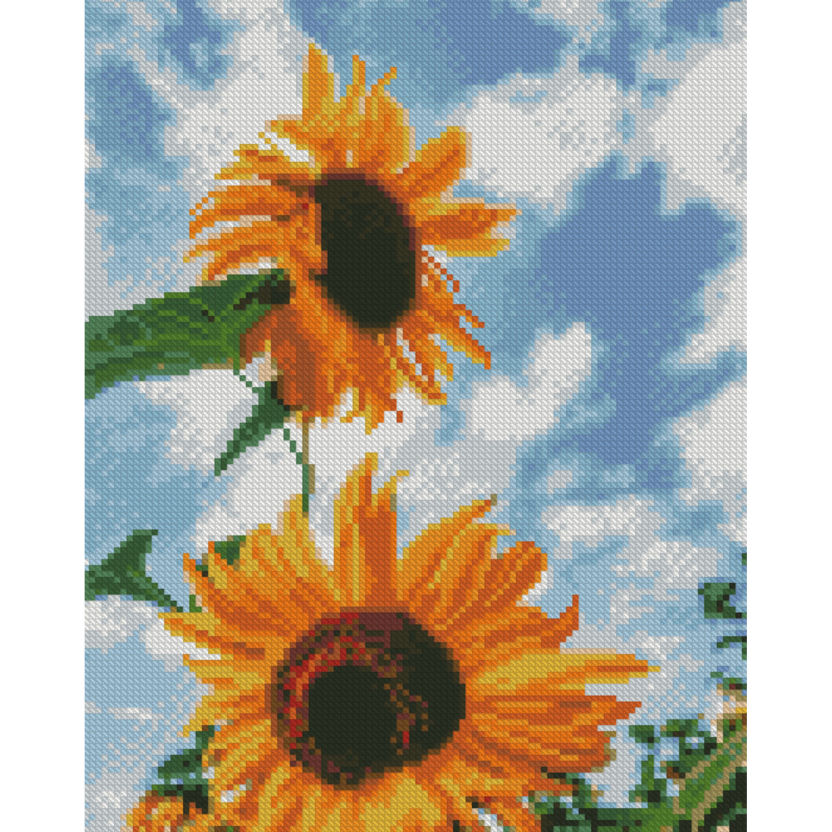 Алмазна мозаїка ПРЕМІУМ Соняшники в небі