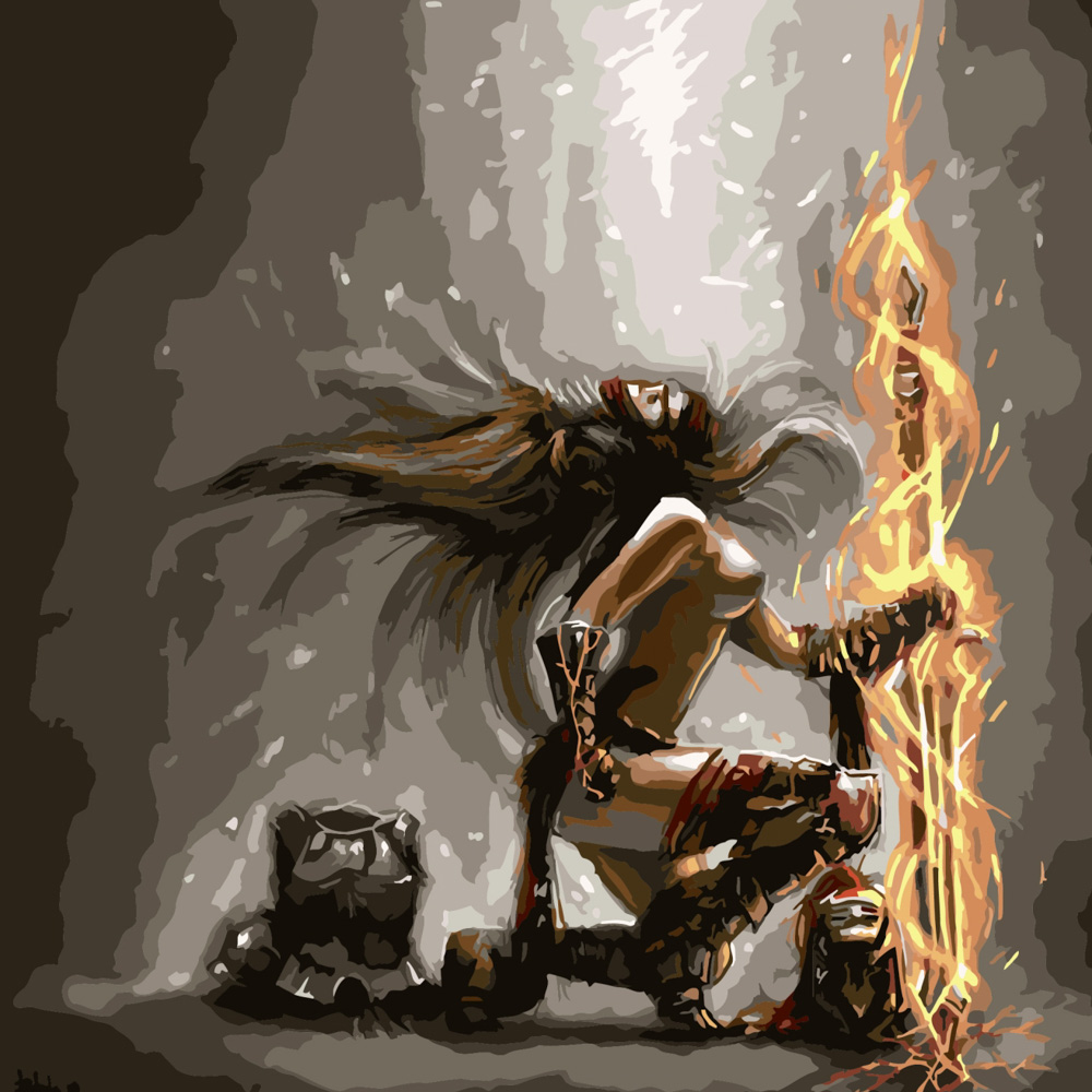 Картина за номерами ПРЕМІУМ Войовнича жінка