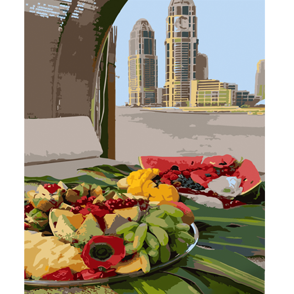 Картина за номерами ПРЕМІУМ Фруктова нарізка