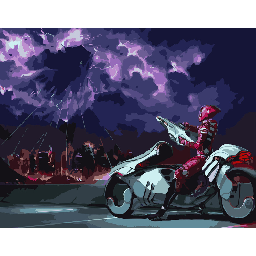 Картина за номерами ПРЕМІУМ Войовничий байкер