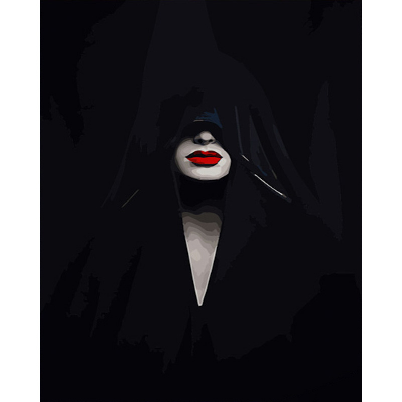 Картина за номерами ПРЕМІУМ Погляд з темряви