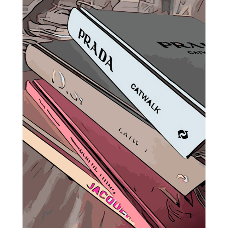 Картина за номерами ПРЕМІУМ Книги на столі