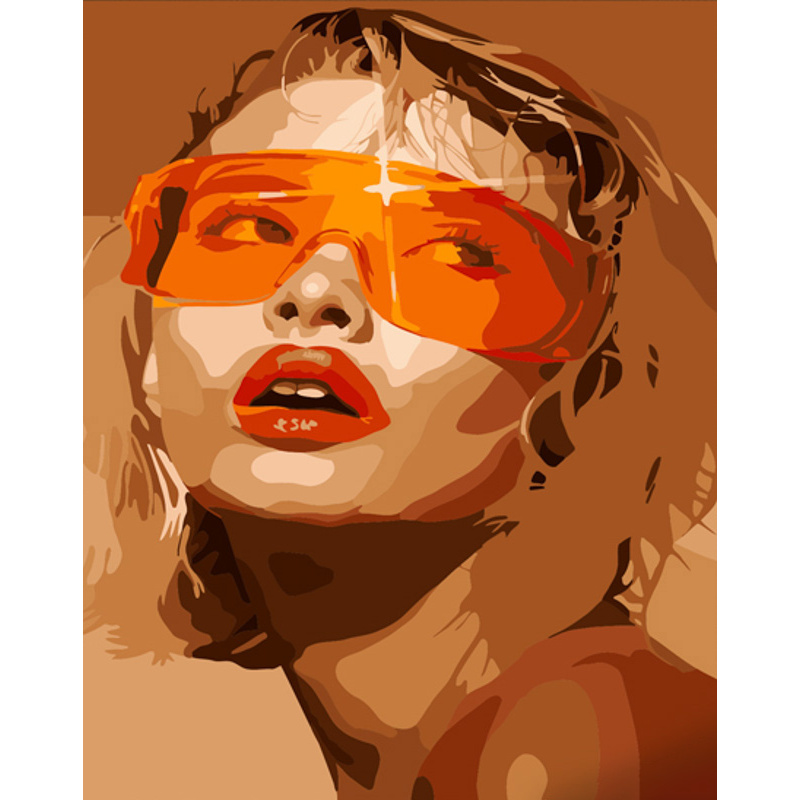 Картина по номерам ПРЕМИУМ Желтые очки