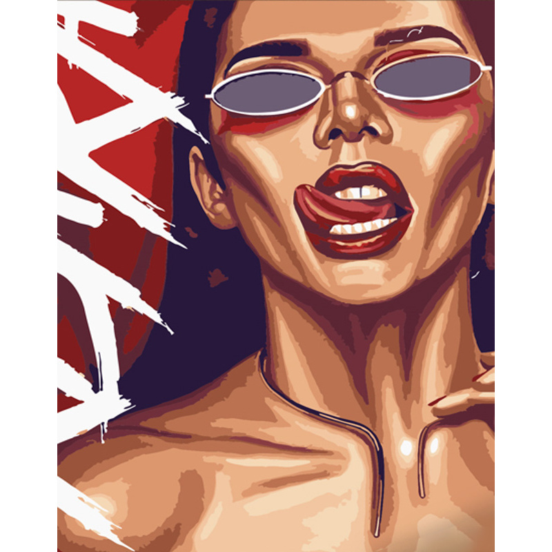 Картина по номерам ПРЕМИУМ Девушка с перцем