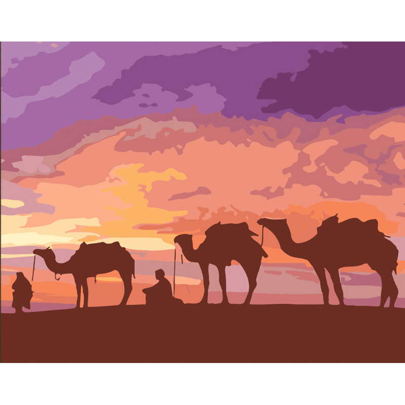 Картина за номерами ПРЕМІУМ Бедуїни Єгипту з лаком