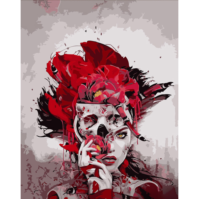 Картина по номерам ПРЕМИУМ За маской с лаком