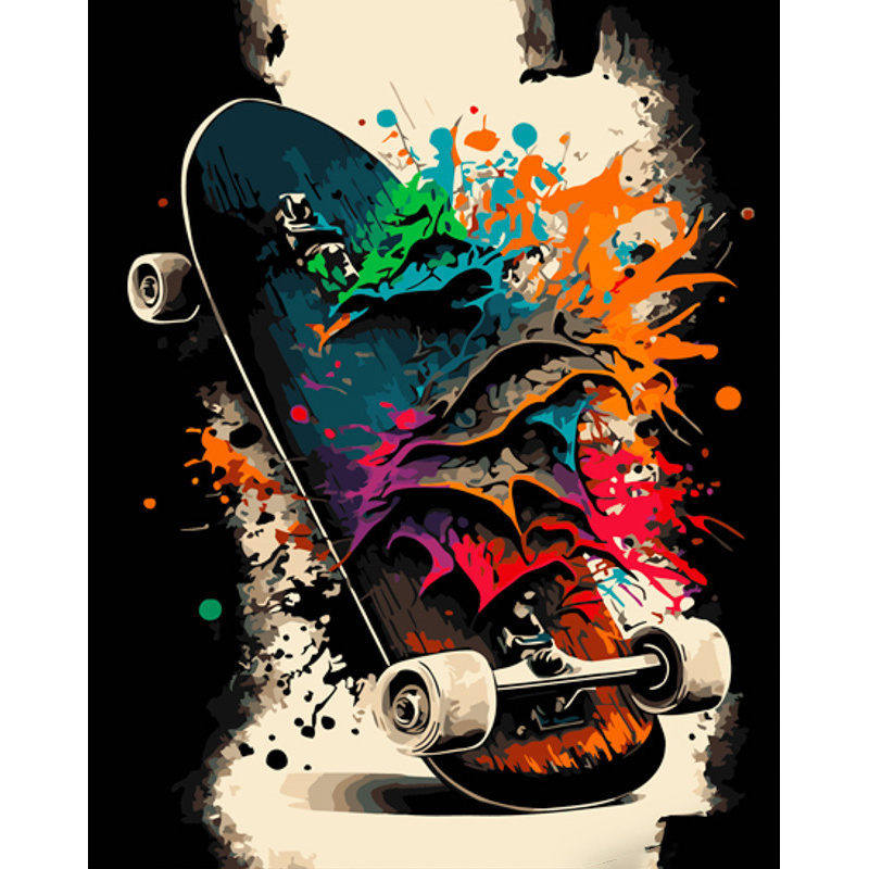 Картина за номерами ПРЕМІУМ Фарби на скейті