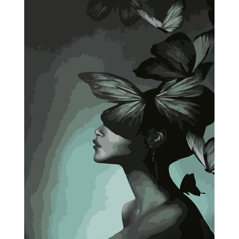Картина по номерам ПРЕМИУМ Мнения-бабочки