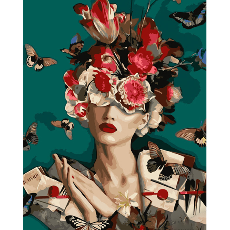 Картина за номерами ПРЕМІУМ Замість думок з лаком