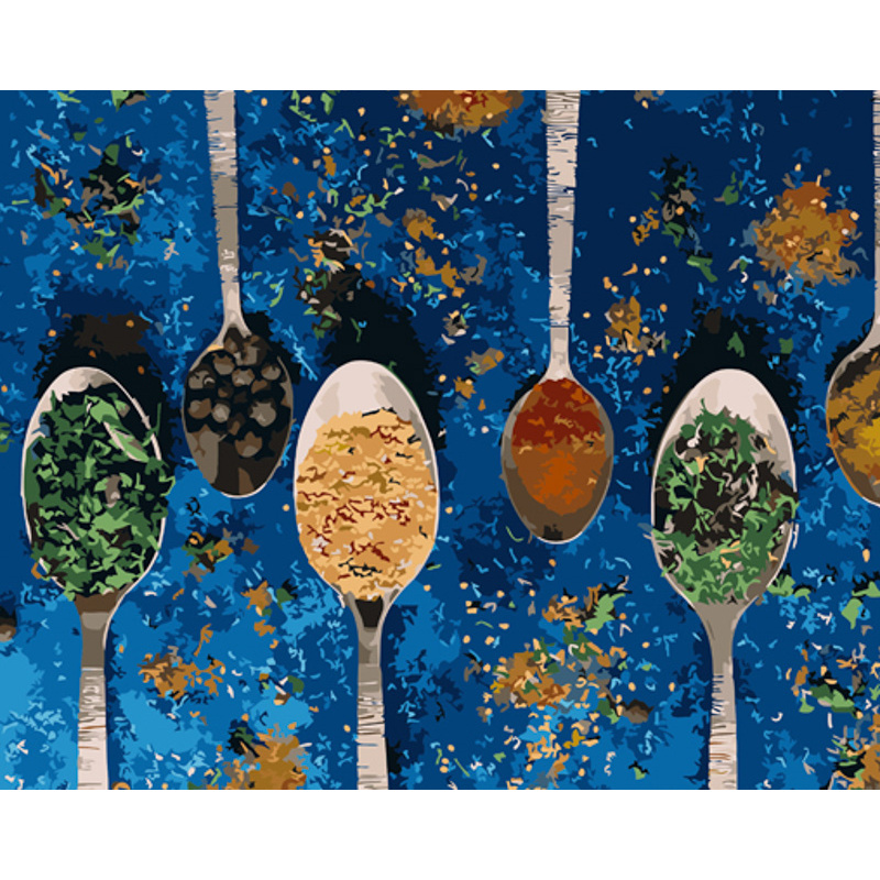 Картина по номерам ПРЕМИУМ Специи с лаком