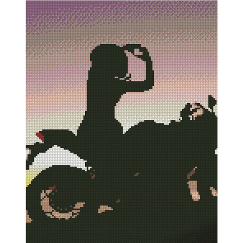 Алмазна мозаїка ПРЕМІУМ Серце від байкера