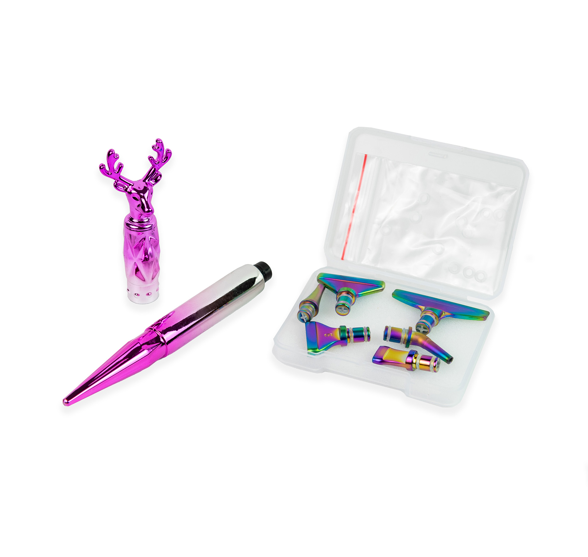 Стилус металевий Олень (7 змінних насадок) (VA-10019)