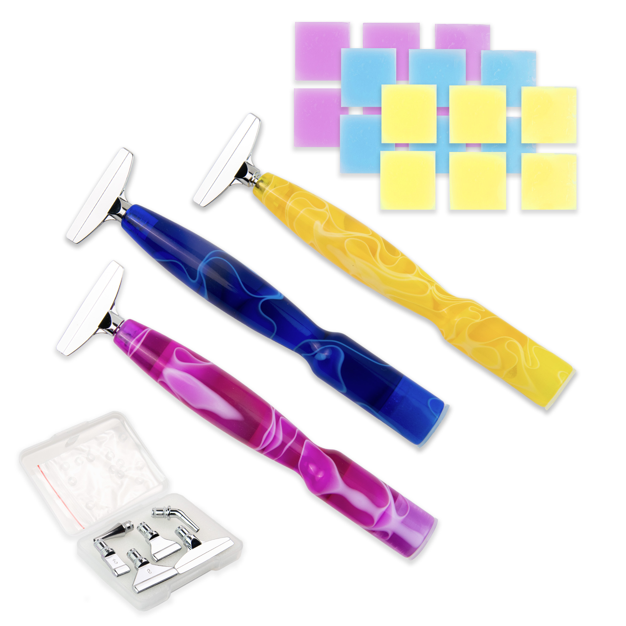 Стилус скляний Кольоровий (6 змінних насадок) (VA-10020)