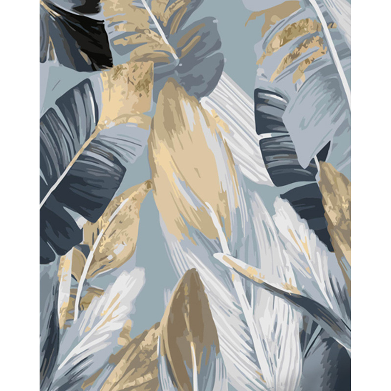 Grau mit Blattgold mit Lack und Wasserwaage,