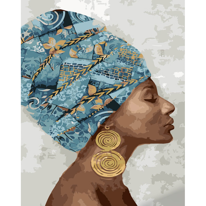 Картина за номерами ПРЕМІУМ Східна краса з лаком та з рівнем