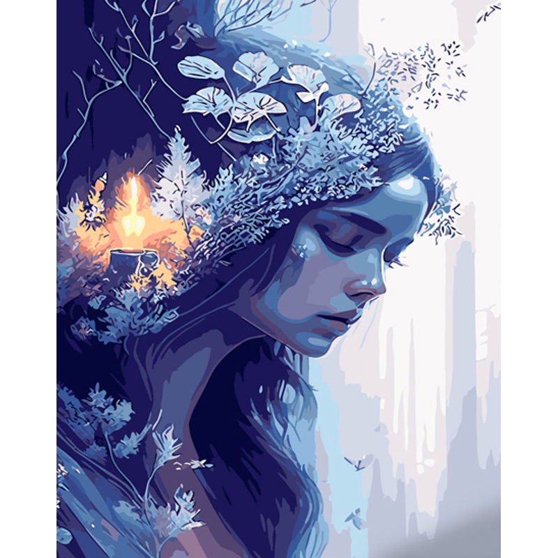 Картина за номерами ПРЕМІУМ Затишні думки з лаком та з рівнем