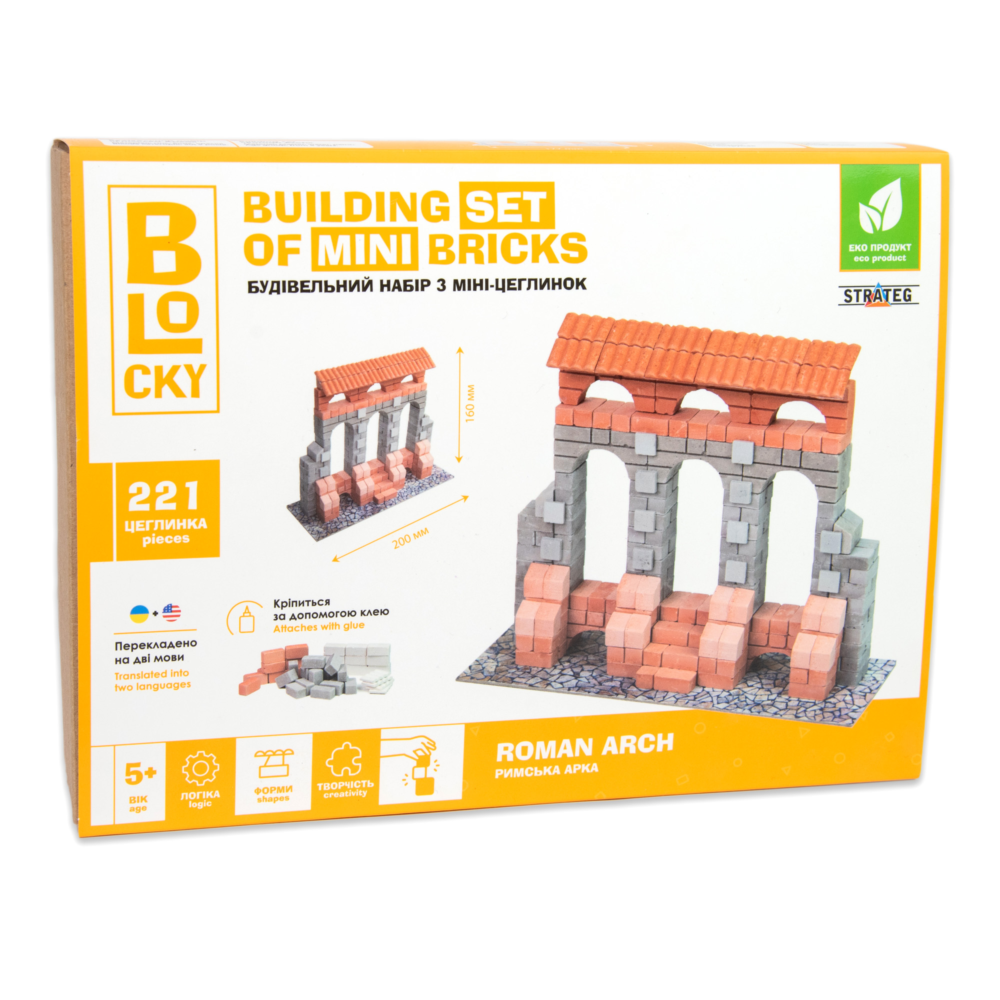 Будівельний набір для творчості з міні-цеглинок BLOCKY Римська Арка (31018)