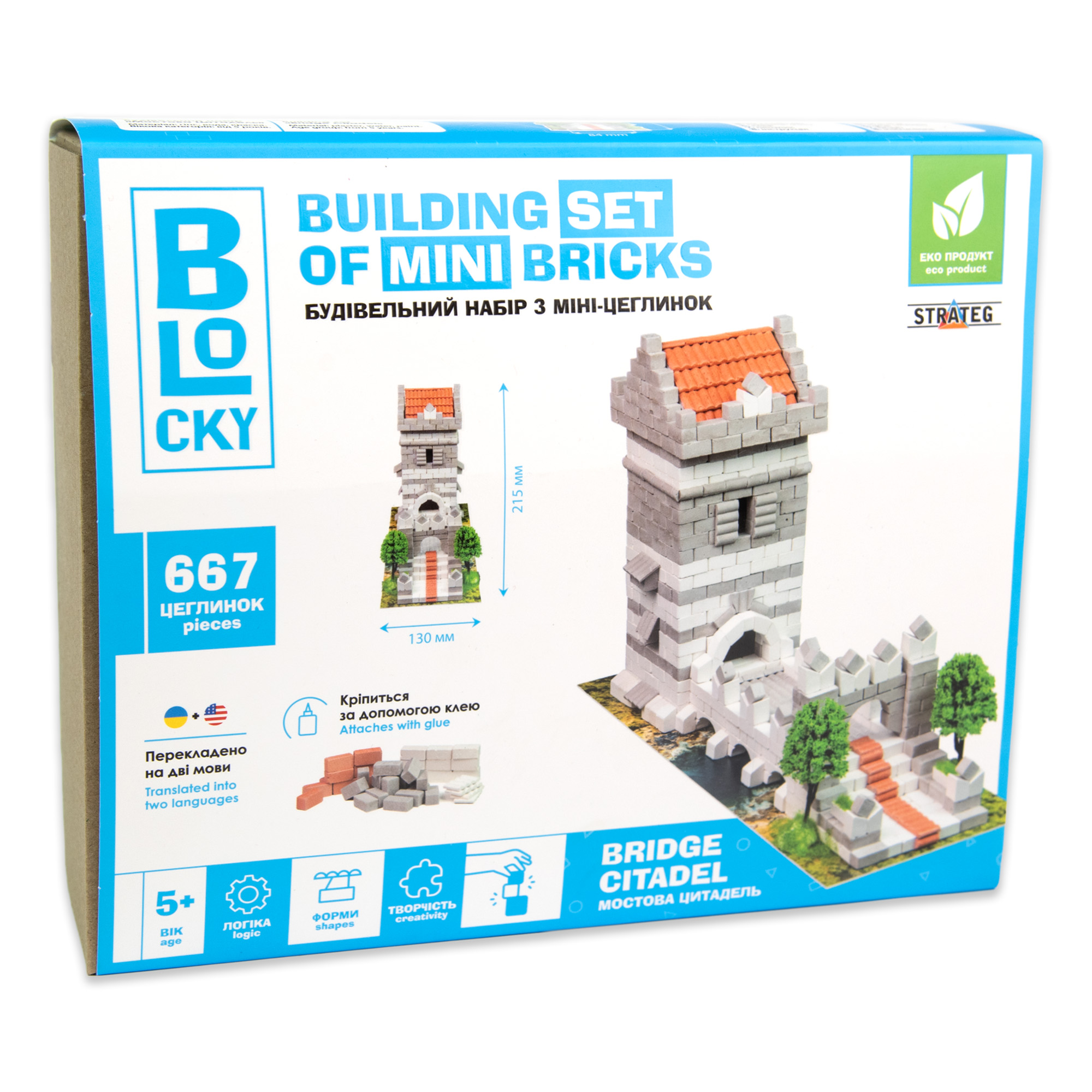 Будівельний набір для творчості з міні-цеглинок BLOCKY Мостова Цитадель (31026)