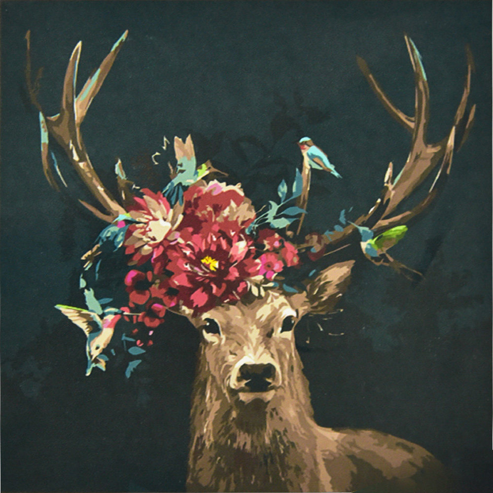 Картина за номерами Олень з квітами