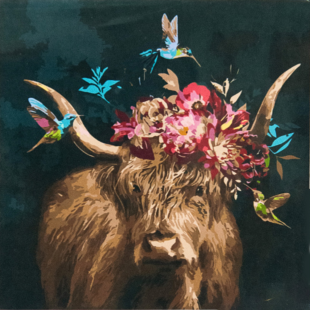 Картина за номерами З квітами у скроні