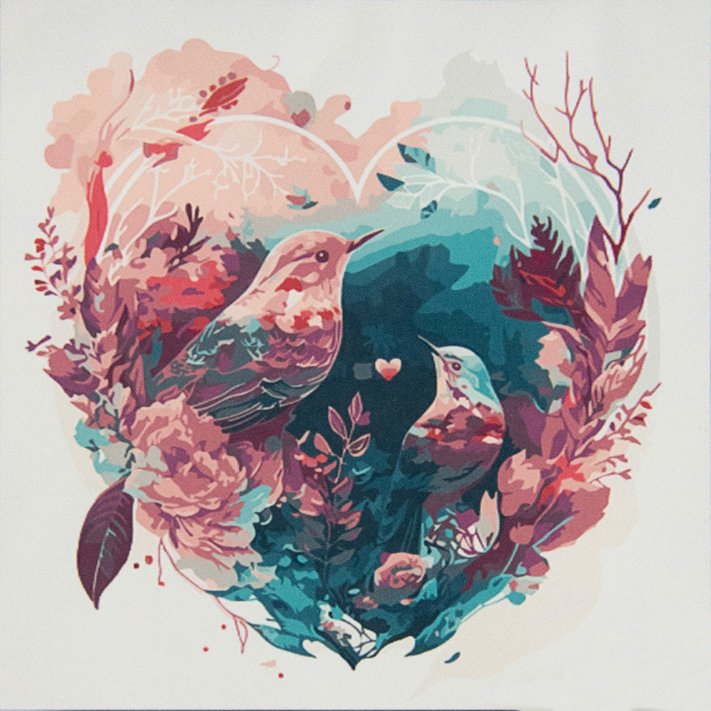 Картина за номерами Кохання калібрі