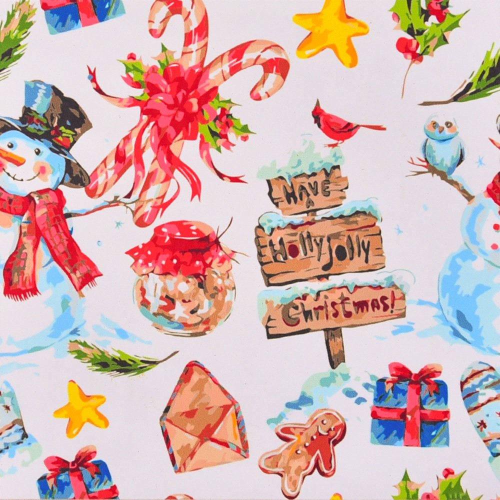 Картина за номерами ПРЕМІУМ Новорічний настрій з лаком та з рівнем