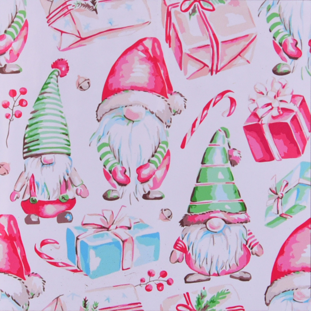 Картина за номерами ПРЕМІУМ Гноми в подарунках з лаком та з рівнем