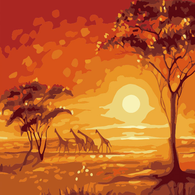 Картина за номерами Жирафи