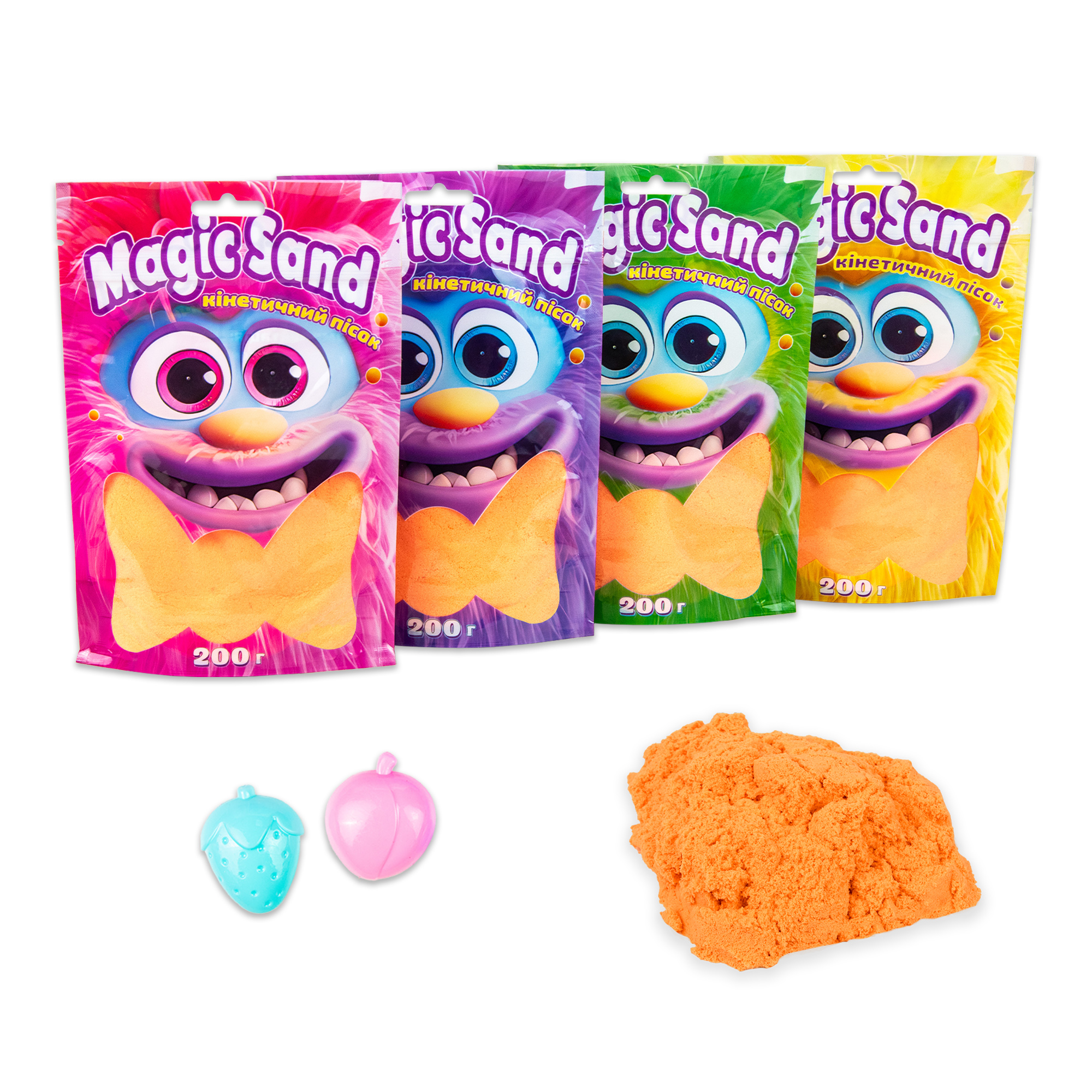 Кінетичний пісок Magic sand в пакеті 39401-7 помаранчевий, 0,200 кг