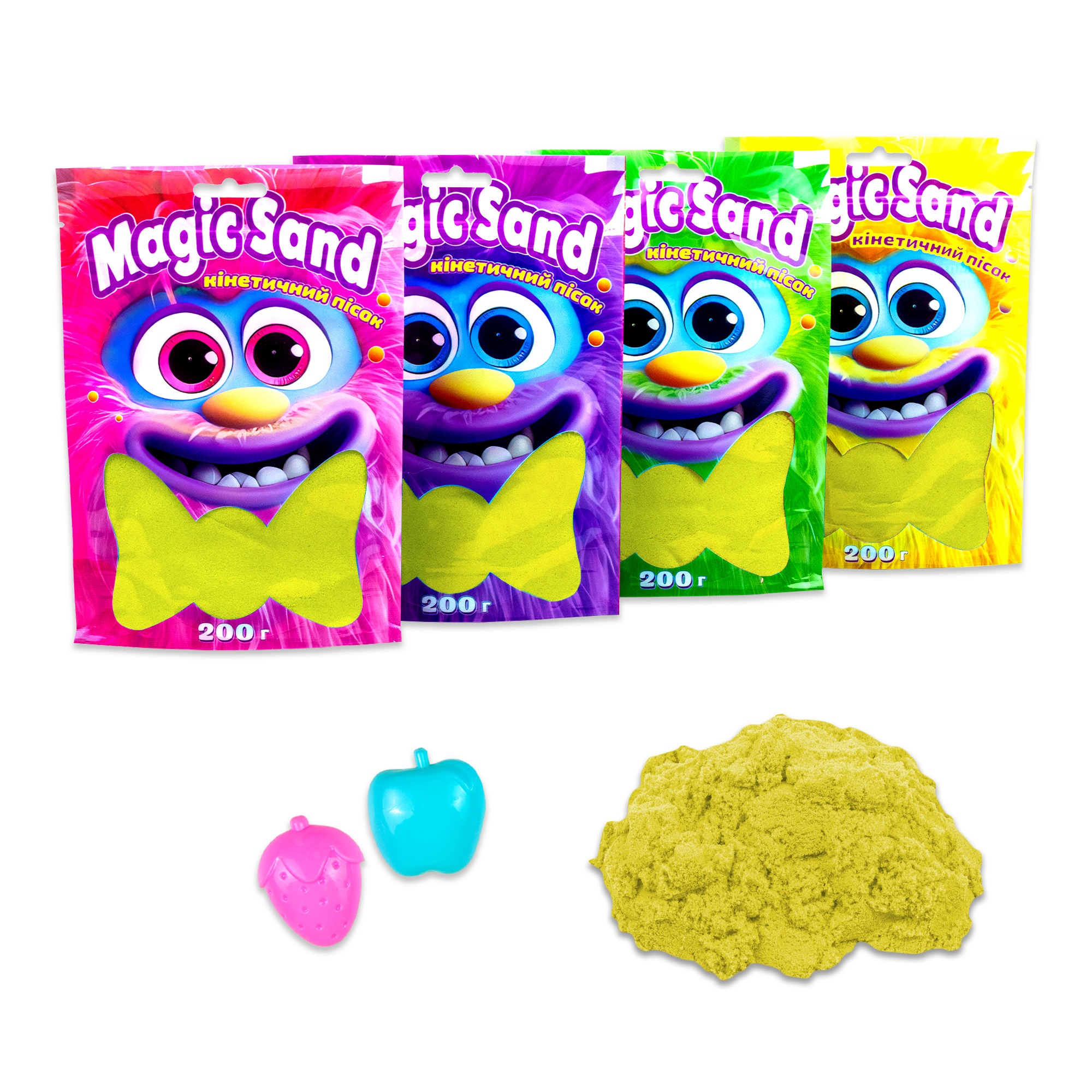 Кінетичний пісок Magic sand в пакеті 39401-5 жовтий, 0,200 кг
