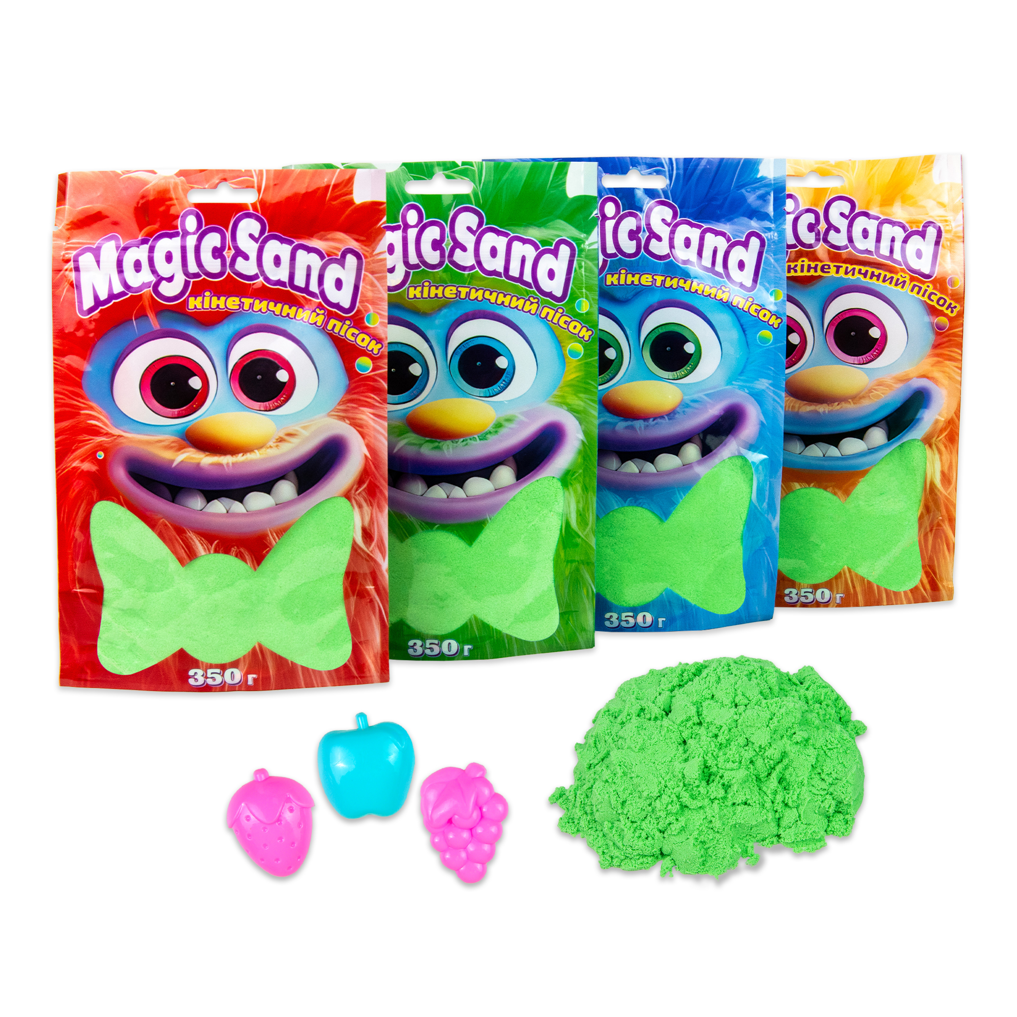 Кінетичний пісок Magic sand в пакеті 39402-2 зелений, 0,350 кг