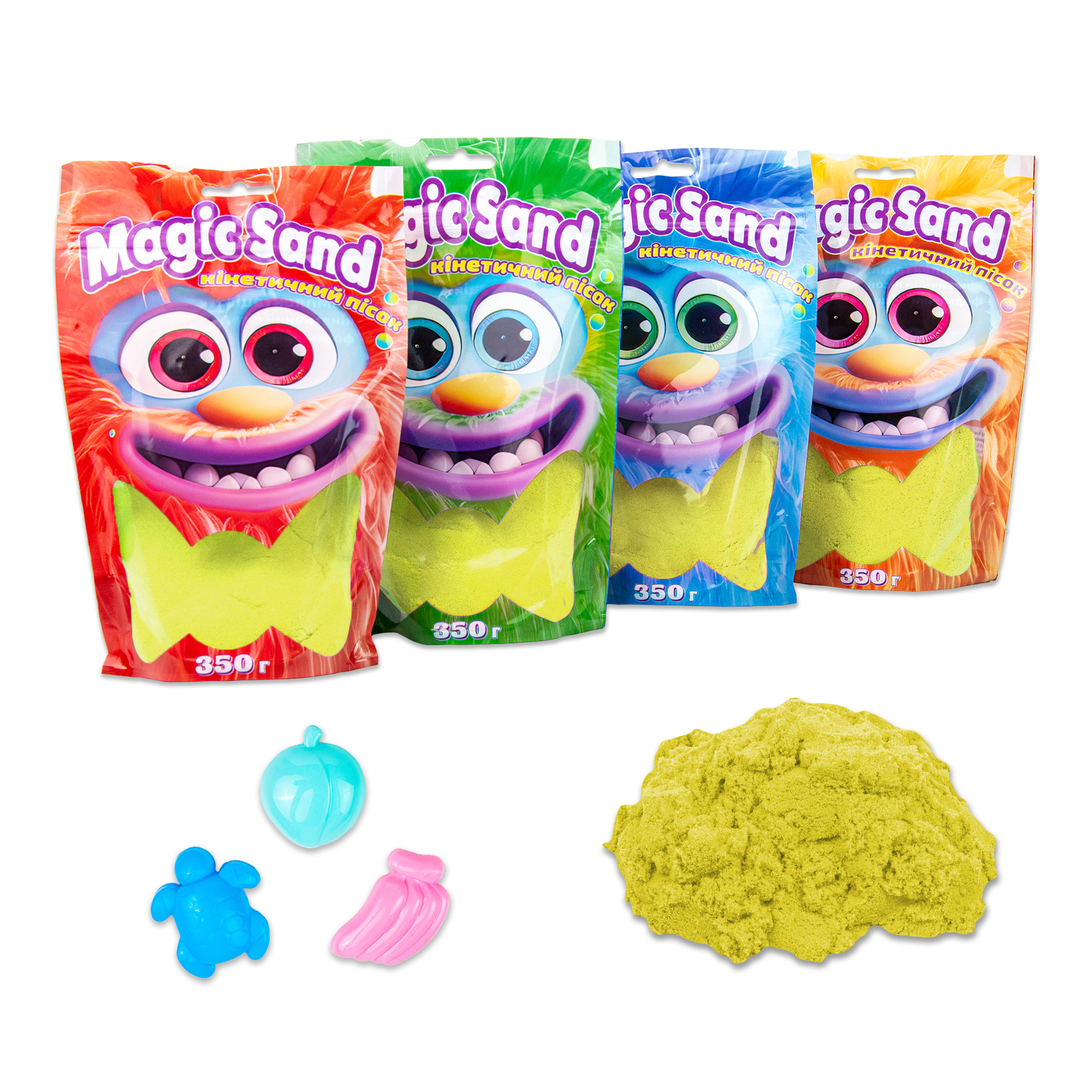 Кінетичний пісок Magic sand в пакеті 39402-5 жовтий, 0,350 кг